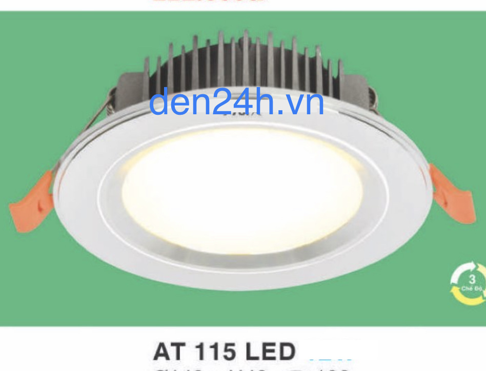 Đèn âm trần LED 3 chế độ sáng HP3 AT113- 9w Ø140xH40 