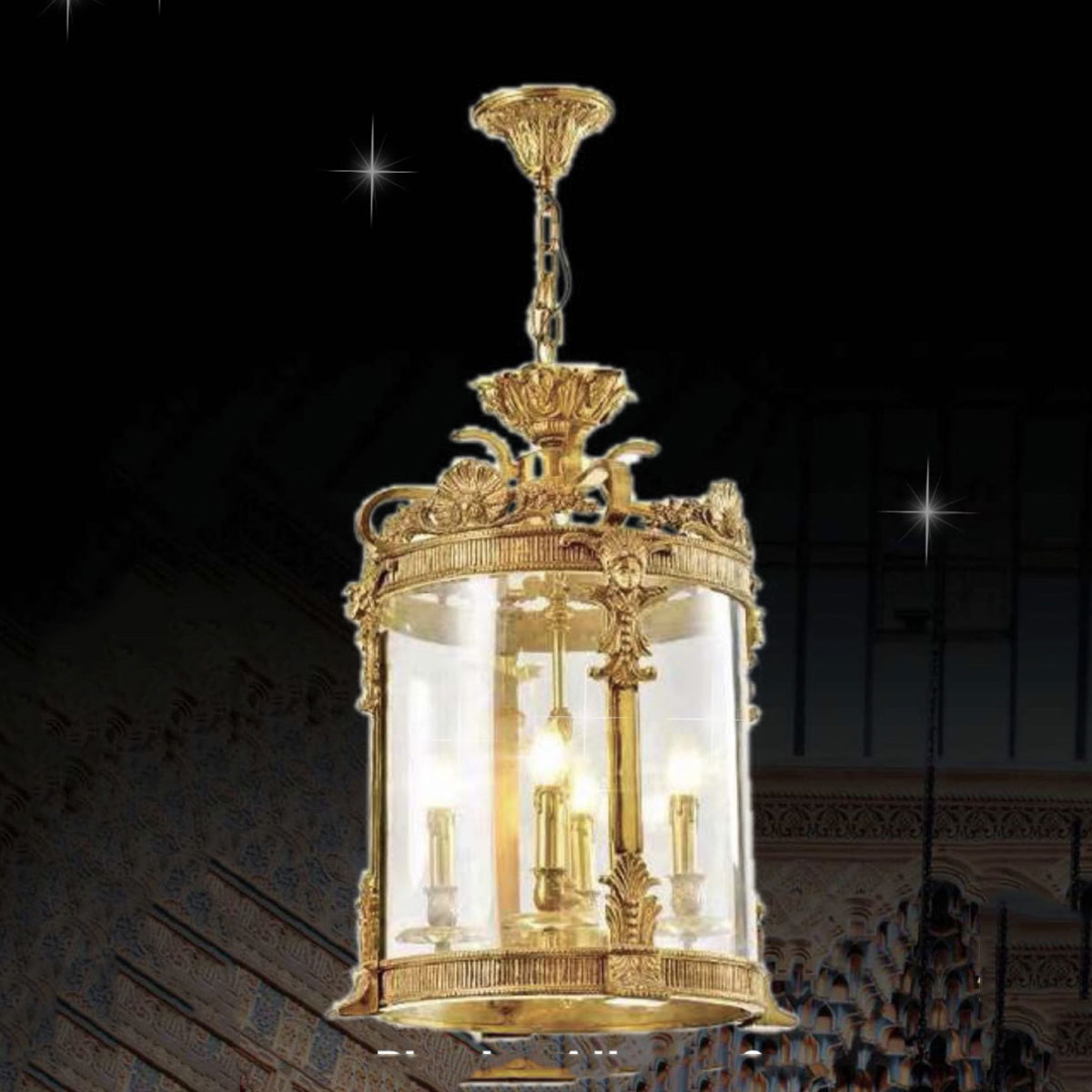 Đèn Thả Đồng cổ điển cao cấp 100% thủ công PHEDRA ATHENA S Ø470xC570