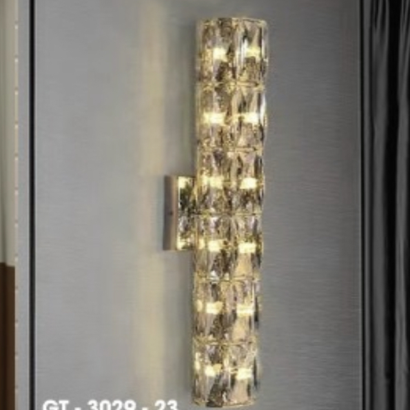 Đèn Tường khối pha lê tròn PT23 GT-3029-23 N80 x Cao 500