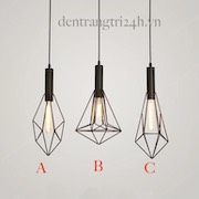 Đèn thả bàn ăn lồng sắt TCF88T1