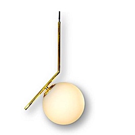 Đèn Thả đơn quả cầu thủy tinh trắng đục TTK03F Ø200
