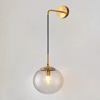 Đèn Tường thả cầu thuỷ tinh trong VKTT18 xi vàng Ø150 x H500