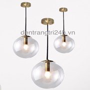 Đèn thả đơn cầu thủy tinh trong đường kính 25cm THCN 70-18