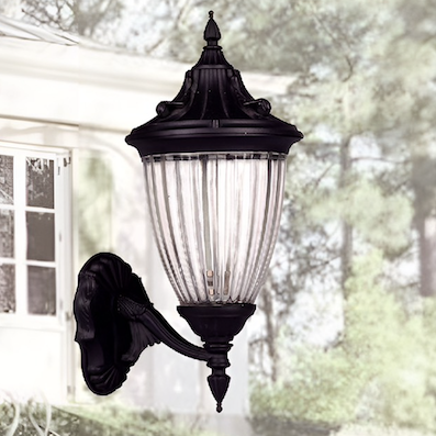 Đèn gắn tường hàng rào, cột, cổng chống nước cổ điển cao 37cm ZY010-7