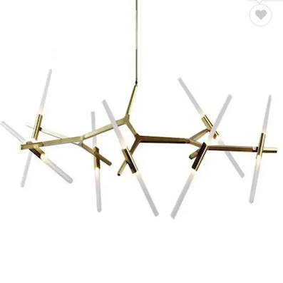 Đèn chùm thân vàng 14 ống đèn led TTK14N14 L1800