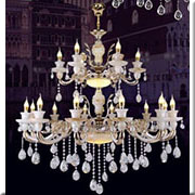 Đèn Chùm Pha Lê Nến HD CN 6066/12+6 Ø950xH900+400