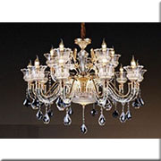 Đèn Chùm Pha Lê 15 chụp thuỷ tinh CN 6605/10+5 Ø1000xH750+400