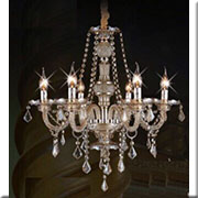 Đèn Chùm Pha Lê Nến HP5 CN 8112/6 Ø600xH550+400