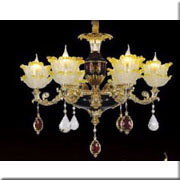 Đèn Chùm Pha Lê Nến HD CN 87075/6 Ø650xH600+400