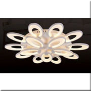 Đèn mâm ốp trần led 3 màu bông hoa 15 cánh MT-7079/10+5 Ø900