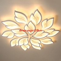 Đèn mâm led gắn 3 màu sáng 15 cánh hoa tim vỡ MT-171/15 Ø950xH150