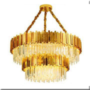 Đèn Chùm Pha Lê K9 tròn 2 tầng CPL 7005 Ø800+400 xH550