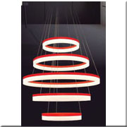 Đèn Thả HP1 CTL 006 ĐỎ Ø400-600-800-600-400