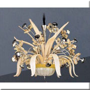 Đèn Chùm Kiểu Ý HD CY 8080 VÀNG Ø700xH500+400