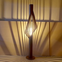 Đèn Cây để sàn, góc sofa bằng gỗ nghệ thuật cao 1,5 mét HH DCG-1506