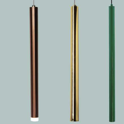 Đèn thả đơn ống dài 60cm màu đồng vàng đèn led cob THD05 Ø30