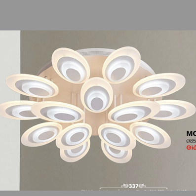 Đèn Áp Trần Led bông hoa 15 cánh đường kính 85cm MO-974/15