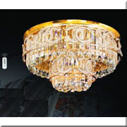 Đèn mâm pha lê tròn 3 chế độ sáng MLF 616 Ø600xH300