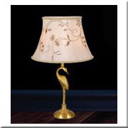 Đèn Bàn Đồng con cò chao vải ĐBĐ 5221 Ø360xH450