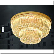 Đèn mâm pha lê tròn đổi màu MLF 8018 Ø600xH300