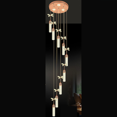 Đèn Thả 9 ống pha lê LED vàng TL 009/9