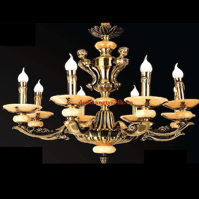 Đèn Chùm đồng 18 ngọn nến cổ điển CĐ-3260/18 Ø1020xH700