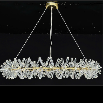 Đèn Thả vòng tròn nguyệt quế pha lê đường kính 60cm TPL10T600