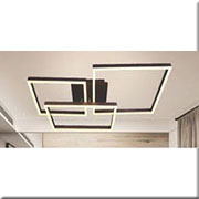 Đèn gắn sát trần led thân màu coffee 3 ô vuông ML-6240/3 300x400x500