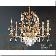 Đèn Chùm Pha Lê Nến VE1 CN-53110/12 Ø800xH700