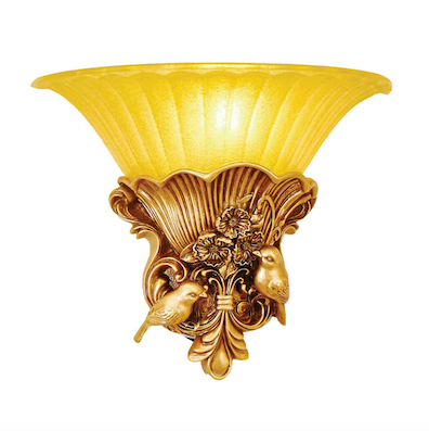 Đèn gắn tường cổ điển 2 con chim trên bó hoa V 1181 Ø320xH300