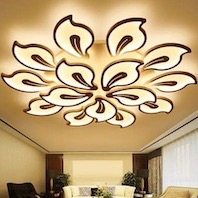 Đèn gắn trần LED 3 chế độ sáng bông hoa 15 cánh MT-3606/15 Ø1000xH100