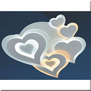 Đèn ốp trần led 3 chế độ sáng 5 trái tim MT-5095 Ø500xH100