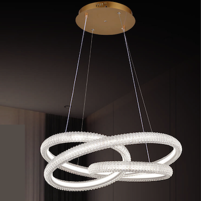 Đèn treo (đèn thả) led xoắn nghệ thuật đường kính 52cm 9805