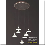 Đèn Thả LED VE1 T-9320/6+1 Ø400xH1500