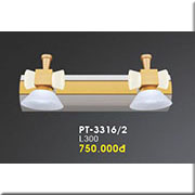 Đèn Soi Tranh, soi gương 2 đèn led thân vàng PT-3316/2 L300