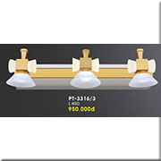 Đèn Soi Tranh, soi gương 3 đèn led, thân vàng PT-3316/3 L460