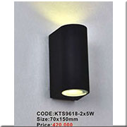Đèn Ốp Tường Ngoại Thất KP4 KTS9618-2x5W 70x150
