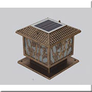 Đèn gắn đầu trụ cổng, cột vuông năng lượng mặt trời cạnh 30cm A3005 300x250