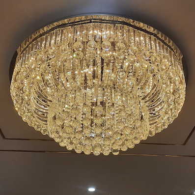 Đèn gắn trần Pha Lê led 3 màu đường kính 80cm OTPL40405T800