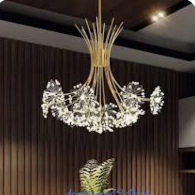 Đèn Chùm led hình bó hoa pha lê 19 bông hoa THCN 104A-21 Ø600