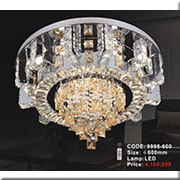 Đèn Mâm Pha Lê Led KP2 9988-600 Ø600