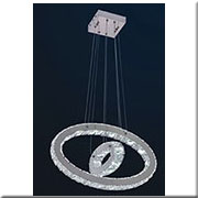 Đèn Thả 2 vòng pha lê tròn 30-50cm TPL9006 Ø500x300