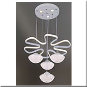 Đèn Thả Bàn Ăn vòng led hình bông hoa 6 cánh +4 thả led 1912 Ø500x1000