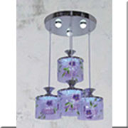 Đèn Thả LED tím 4 đèn thuỷ tinh 7383 Ø300x1000