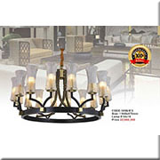 Đèn Chùm Đồng KP4 3056/8*2 Ø940x470