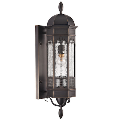 Đèn Vách Đồng Ngoài Trời (đồng màu đen) cổ điển cao 66cm VĐ 6228