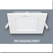 Đèn LED Âm Trần siêu mỏng cao cấp vuông ANFACO 12W