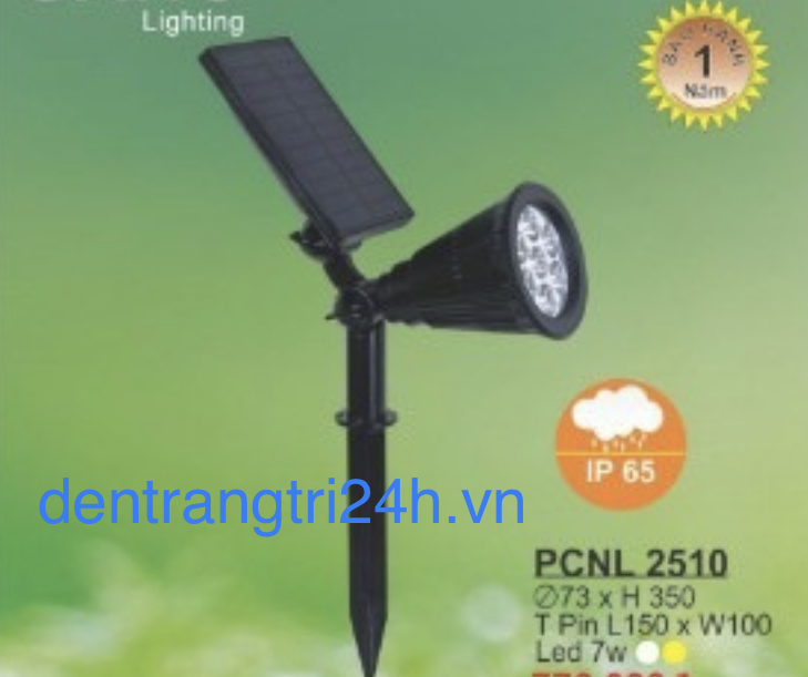 Đèn gắm cỏ năng lượng mặt trời 7w SN3 PCNL2510 Ø73 x H350