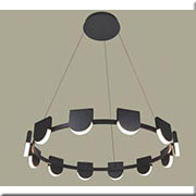 Đèn Thả vòng tròn LED đen TL-P17803/12A-63W BK Ø870xH1200