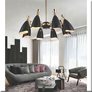 Đèn Chùm Nghệ Thuật BMC1 CH-02/8-BK W1100xH750